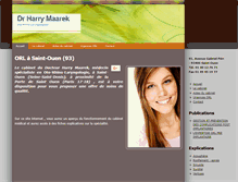 Tablet Screenshot of dr-maarek-orl-paris-nord.fr